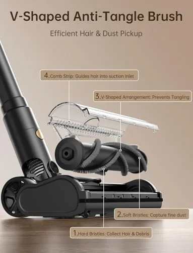 V-Shaped Anti-Tangle Brush