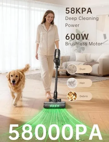 58-60KPa Deep Cleaning Power